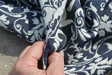 ZusenZomer Fouta XL Blumen 100x190 - Hamamtuch Damen Badetuch Strandtuch Saunatuch - 100% gekämmte Baumwolle Oeko-TEX - Fair Trade Hamam-Tuch (Schwarz) - 5