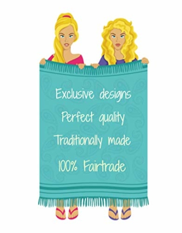 ZusenZomer Hamamtuch XL Schildkröte 95x200 - Hamam Badetuch Fouta Strandtuch Saunatuch Handtuch Damen Herren - 100% Baumwolle Oeko-TEX - Fair Trade Hamamtücher (Grau) - 8