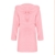 Alueeu Kurz Bademantel Damen Frottee Baumwolle Flauschig mit Kapuze Rosa Morgenmantel Hausmantel Frotteemantel Robe Negligee Saunakilt Morgenrock Nachtwäsche Bathrobe Kimono Reisebademantel - 5