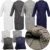 HOMELEVEL Pique Bademantel Reisebademantel 100% Baumwolle S - 6 XL Damen und Herren Übergrößen Morgenmantel Kimono Saunamantel Reise Morgenrock Piquee Waffelpique Frauen Männer (6XL, Grau) - 2