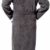 Morgenstern Bademantel Herren mit Kapuze Frottee Grau weich Herrenbademantel Morgenmantel Saunabademantel Männer wadenlang langarm Größe M - 5