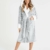 CityComfort Bademantel Damen Flauschig, Morgenmantel Damen mit Kapuze, Damen Geschenke, Hausmantel Damen, Dressing Gown Women, S-XL (Grau, M) - 3