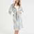 CityComfort Bademantel Damen Flauschig, Morgenmantel Damen mit Kapuze, Damen Geschenke, Hausmantel Damen, Dressing Gown Women, S-XL (Grau, M) - 6
