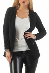 Damen lang Blazer mit Taschen (501), Farbe:Schwarz, Blazer 1:44 / XXL - 1