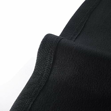 HOMEYEE Damen Elegant Hollow Out Spitzenärmel Swing Plissee Party Cocktailkleid A234 (M, Schwarz) - 6