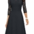 HOMEYEE Damen Elegant Hollow Out Spitzenärmel Swing Plissee Party Cocktailkleid A234 (M, Schwarz) - 1