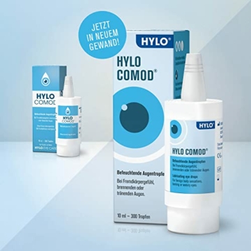 HYLO EYE CARE COMOD Augentropfen bei trockenen mit Hyaluronsäure Doppelpackung, Transparent, 20 ml - 2