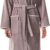 Morgenstern Bademantel Damen lang aus Baumwolle mit Kapuze in Taupe Saunamantel wadenlang Bademantel Sauna Frottee Größe M Leonie - 5