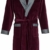Revise Raul RE-102 Elegant Herren Bademantel - Morgenmantel – Bordaux Rot Gr. 3XL - 1