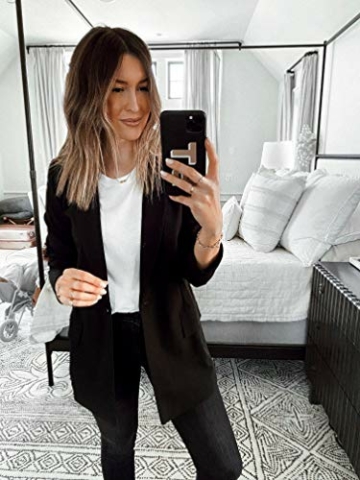 The Drop Blake Long Blazer, Black, M - 3