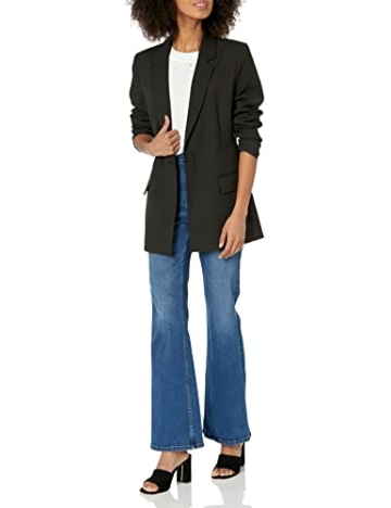The Drop Blake Long Blazer, Black, M - 5