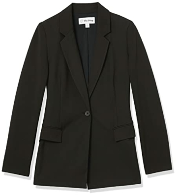 The Drop Blake Long Blazer, Black, M - 8