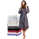 Twinzen Bademantel Damen - M - DarkGrau - 100% Baumwolle (350g/m²) OEKO-TEX® Zertifiziert - Bademantel mit Kapuze, 2 Taschen, Gürtel - 1