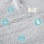 Twinzen Bademantel Damen - M - DarkGrau - 100% Baumwolle (350g/m²) OEKO-TEX® Zertifiziert - Bademantel mit Kapuze, 2 Taschen, Gürtel - 4