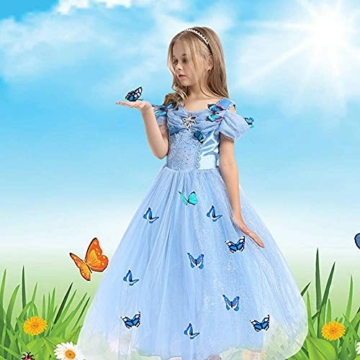 URAQT Mädchen Prinzessin Kleid Verrücktes Kleid Partei Kostüm Outfit - 2