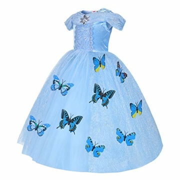 URAQT Mädchen Prinzessin Kleid Verrücktes Kleid Partei Kostüm Outfit - 3