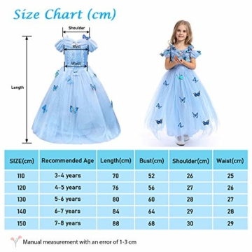 URAQT Mädchen Prinzessin Kleid Verrücktes Kleid Partei Kostüm Outfit - 6