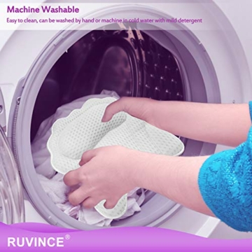 Badekissen RUVINCE Ergonomisches Luxus-Badewannenkissen mit Kopf-, Nacken-, Schulter- und Rückenstütze, 4D-Badekissen für die Badewanne mit 6 leistungsstarken Saugnäpfen, passend für alle Badewannen - 6