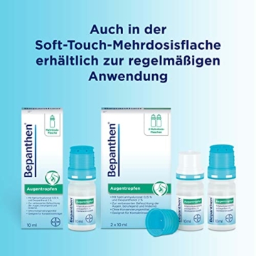 Bepanthen Augentropfen, die Hilfe bei trockenen, geröteten, juckenden oder brennenden Augen, 20-er Pack (20 x 0,5 ml) - 9