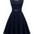 BeryLove Damen Spitzenkleid Brautjungfer Elegant Party Knielang Cocktailkleid Chiffon Ärmellos BLP7005B-NavyM - 1
