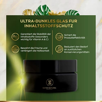 BIO Augencreme mit Aloe Vera - 30ml - Gegen Falten & Müde Augen - Anti Falten Creme – Gegen Augenringe – Belebendes Anti-Aging von Satin Naturel – Eye Cream Made in Germany - 5