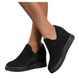 Blingko Laufschuhe Damen Turnschuhe Mode Wanderschuhe Atmungsaktiv Joggingschuhe Schnürsenkel Freizeitschuhe Sport Freizeit Sneaker Gestrickte, Atmungsaktive, Flache Schuhe Stoffschuhe - 1