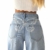 Briskorry Damen Baggy Jeans Y2K Style Jeanshose mit Hoher Taille, Gerade Jeanshose mit Weitem Bein, Mode Loose Flare Bleistift-Jeanshose Schlagjeans, Freizeithose Boyfriend Jeans (Blau4, S) - 1