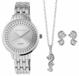 Excellanc Damen-Geschenkset Armbanduhr Kette Ohrstecker Analog Quarz 1800189 (silberfarbig) - 1