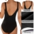 heekpek Badeanzug Damen Push up Vintage Badebekleidung Damen Bauchweg Sport Badeanzüge Frauen mit Bügel Figurformend Badeanzug Tribal Print Gepolsterte Große Größen Bademode, Schwarz, L - 3