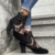 LLDG Damen Stiefeletten High Heels Chelsea Boots Absatz Atmungsaktive Mesh Ankle rutschfest Kurzschaft Retro Knöchel Stiefel Biker wasserdichte Combat Mode Outdoor Boots, Schwarz, 36 EU - 5