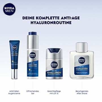 Nivea Men Anti-Age Hyaluron Augencreme (15 ml), Augenpflege reduziert Anzeichen von Müdigkeit, Feuchtigkeitscreme mildert Falten im Augenbereich sichtbar - 6