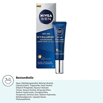 Nivea Men Anti-Age Hyaluron Augencreme (15 ml), Augenpflege reduziert Anzeichen von Müdigkeit, Feuchtigkeitscreme mildert Falten im Augenbereich sichtbar - 8
