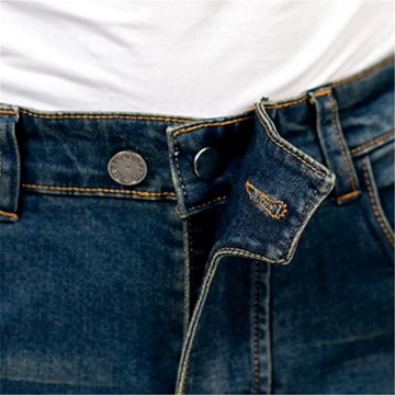 oFzimTo Motorrad-Jeanshose Für Herren, Sturzfeste Jeans Mit Geradem Bein Und 4 Arten Von Schutzausrüstung, Motorradhose Für Motorradrennfahrer (Blue,M) - 4