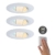 Paulmann 92999 LED Einbauleuchte HomeSpa Calla 3er-Set schwenkbar IP65 rund 90mm 30° 5,5W 520lm 230V White Switch Weiß rund Deckenspot Kunststoff 2700 K - 2