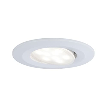 Paulmann 92999 LED Einbauleuchte HomeSpa Calla 3er-Set schwenkbar IP65 rund 90mm 30° 5,5W 520lm 230V White Switch Weiß rund Deckenspot Kunststoff 2700 K - 3