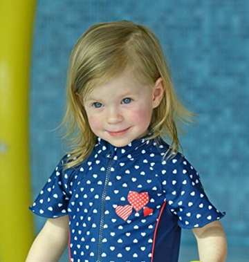Playshoes Mädchen UV-Schutz Bade-set Herzchen 461242, 11 - Marine, 86-92 - 3