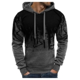 RYTEJFES Herren Hoodie Pullover mit Kapuze Kapuzenpullover für Männer Pulli Langarm Sweatshirt Beiläufig Lose Kapuzenpulli mit Känguru-Tasche Herbst Winter Sweatjacke - 1