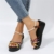 Sandalen Damen Elegant Flach Damenmode Sommer bunte geflochtene Riemen Perle Schnalle Plattform Keil Sandalen Hohe Schuhe Damen Absatz Schwarz Vorne Offen Absatz 5 Cm - 7