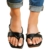 Sandalen Damen Sommer Schwarz Sandalen für Damen Lässige böhmische Strandschuhe minimalistische flache Zehentrenner Sandalen Hausschuhe Waldläufer Sandalen Damen Sommer - 4
