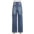 Sawmew Damen Low Waist Cargo Jeans Gerade Breites Bein Baggy Denim Hosen Y2k Indie Aesthetic Vintage Jeanshosen 90er Streetwear (Color : Blue, Size : M) - 5