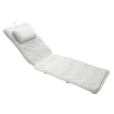 Supremery Badewannenmatte Ganzkörper mit Kissen - 125x42cm Matratze für Badewanne Badewannenkissen Badewanneneinlage weich - Mesh Matte in Weiß - 1