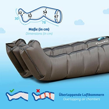 Venen Engel ® 4 Gleitwellen Massage-Gerät mit Beinmanschetten, 4 Luftkammern, Druck & Zeit unkompliziert einstellbar - 5
