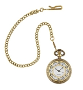 Widmann 10025 - Mechanische Taschenuhr mit Kette, Accessoire, Retro, Steampunk, Schmuck, Karneval, Mottoparty - 1