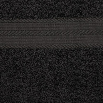 Amazon Basics Handtuch-Set, ausbleichsicher, 2 Badetücher und 4 Handtücher, schwarz, 100 Prozent Baumwolle 500g/m² - 5