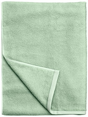 Amazon Basics - Handtuch-Set, schnelltrocknend, 2 Handtücher - Meeresgrün, 100% Baumwolle - 2