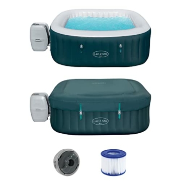 Bestway LAY-Z-SPA Ibiza AirJet™ Whirlpool, 180 x 180 x 66 cm, 4-6 Personen, eckig, Petrolblau - 2