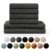 Blumtal Premium 6-TLG. Frottier Handtücher Set 2 Badetücher 70x140 + 4 Handtücher 50x100 - Oeko-Tex 100 Zertifiziert, besonders weich und saugstark, 100% Baumwolle, Anthrazit - 1