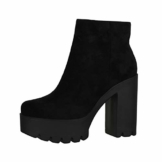 Elara Damen Stiefeletten Chelsea Boots Chunkyrayan HQ115 Black-40 - 1