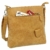 Ledershop24 Geschenkset - Handtasche Schultertasche Umhängetasche Wildleder-Imitat Used Look mit Riegelverschluss Farbe cognac - 5