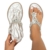 Plateau Sandalen Damen Frauen Strass Dekor Slingback Sandalen elastischer Knöchelriemen Lässige böhmische Strandschuhe Flip Flops Metallic Strass Dekor Sandalen Mit Keilabsatz Strass Damen Sommer - 3